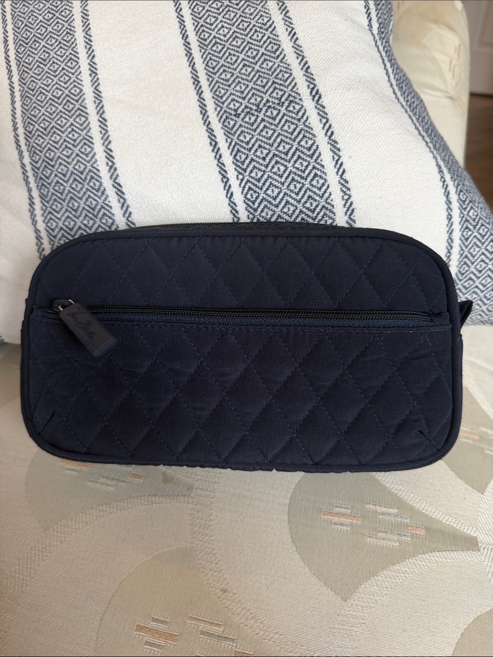 Vera Bradley Quilted Navy Insulated Medicine Travel Pouch